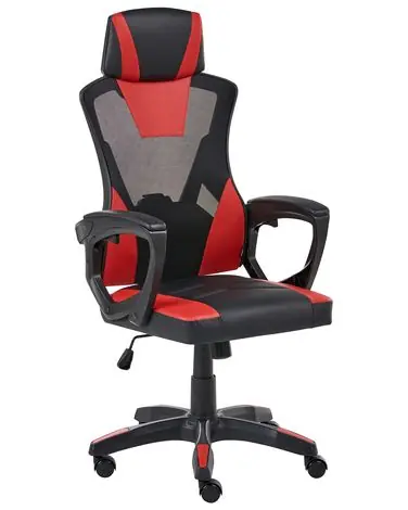 Office Chair IGNIS Faux Leather Red - Home Office