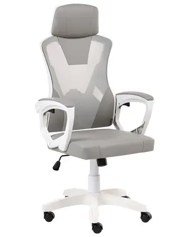 Silla de oficina IGNIS Piel sintética Gris claro