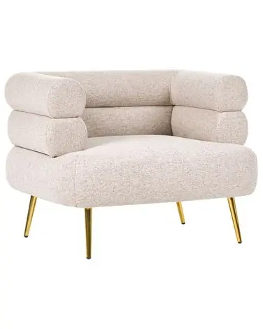 Armchair BOVIK Fabric Beige - Living Room