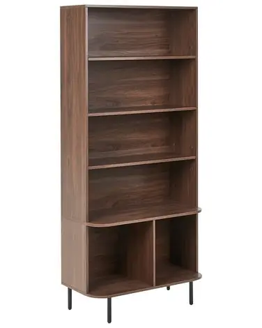 5 Tier Bookcase BRADLEY 180 cm Dark Brown - Living Room