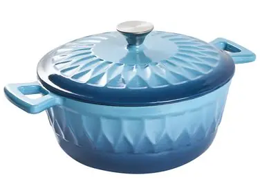 Olla de hierro fundido CASTINO Azul - Accesorios decorativos