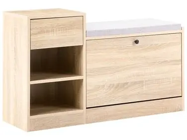 Shoe Storage Cabinet REGINA Light Brown - Hallway