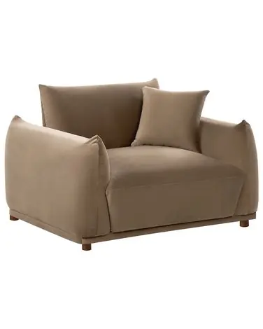 Armchair JUBEK Velvet Brown - Living Room
