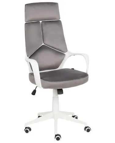 Silla de oficina DELIGHT Terciopelo Gris