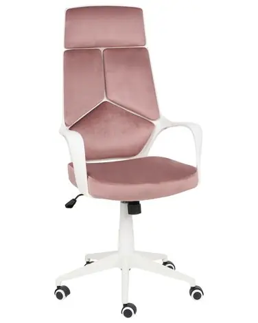 Silla de oficina DELIGHT Terciopelo Rosa pastel