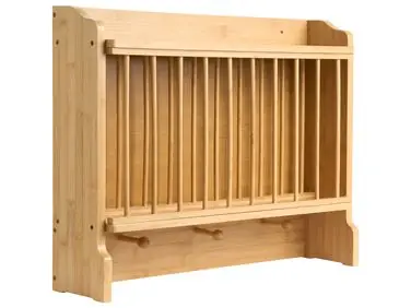 Soporte de pared para platos MADELEINE Bambú Marrón claro - Comedor
