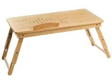 Foldable Lap Desk ORGE Light Brown 57 cm 35 cm - Home Office