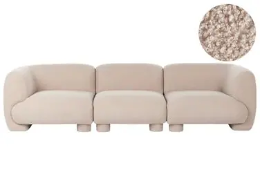 Sofá modular 3 plazas MJALBI Beige Bouclé - Sala de estar