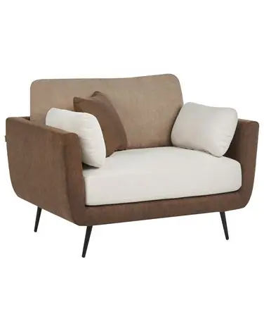 Armchair BOLGA Fabric Brown - Living Room