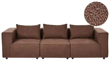 Sofá modular 3 plazas AXEBO Marrón Bouclé - Sala de estar