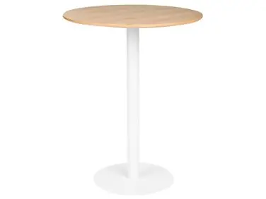 Bar Table MORELLA Light Brown/ White 80 cm 80 cm - Dining Room
