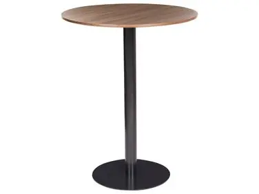 Bar Table MORELLA Black/ Dark Brown 80 cm 80 cm - Dining Room