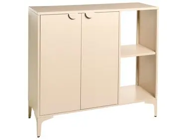 Aparador de 2 puertas ARDURA Metal Beige - Sala de estar