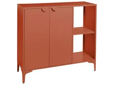 Aparador de 2 puertas ARDURA Metal Marrón dorado - Oficina