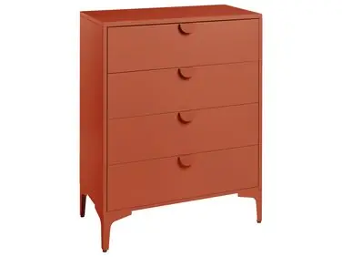 4 Drawer Chest ARDURA Metal Golden Brown - Bedroom