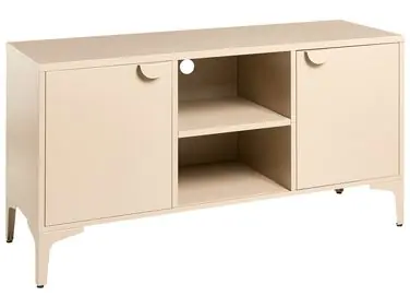 TV Stand ARDURA Metal Beige - Living Room
