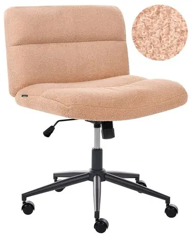 Desk Chair CATLIN Boucle Peach Pink - Home Office