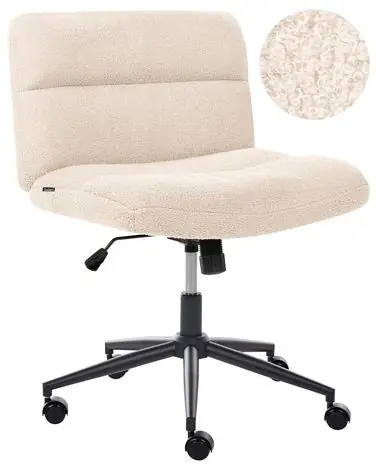 Desk Chair CATLIN Boucle Light Beige - Home Office