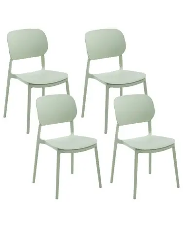 Set of 4 Garden Chairs TUPIZA Light Green - Garden & Balcony
