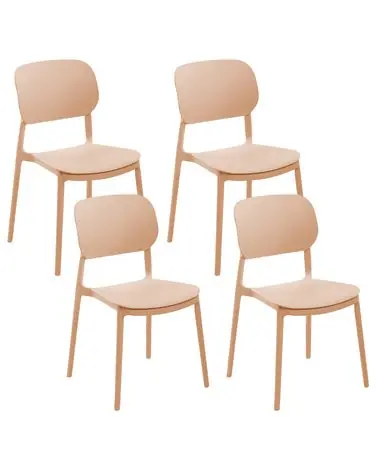 Set of 4 Garden Chairs TUPIZA Sand Beige - Garden & Balcony