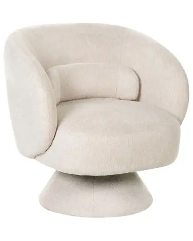 Swivel Armchair LIEKSA Light Beige - Living Room