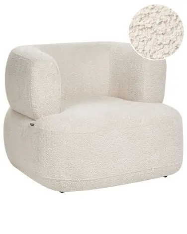 Armchair LOHJA Chenille Light Beige - Living Room