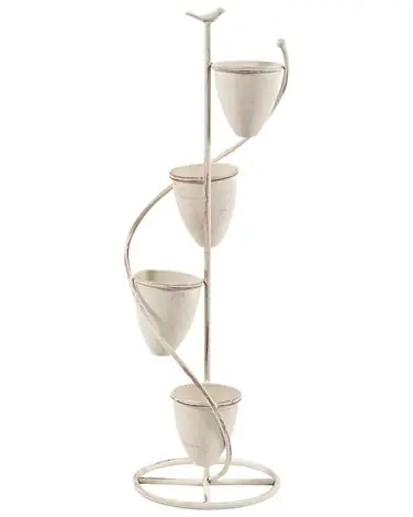 Soporte para macetas BANEBERRY 24 cm Beige Metal - Jardín y balcón