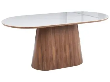 Mesa de comedor LOCKHART Fresno oscuro 180 cm 90 cm