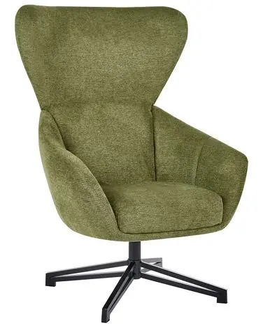 Swivel Armchair DALEN Fabric Green - Living Room