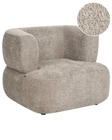 Armchair LOHJA Chenille Taupe - Living Room