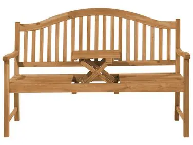 Banco de jardín HILO 150 cm Madera de acacia Marrón - Jardín y balcón