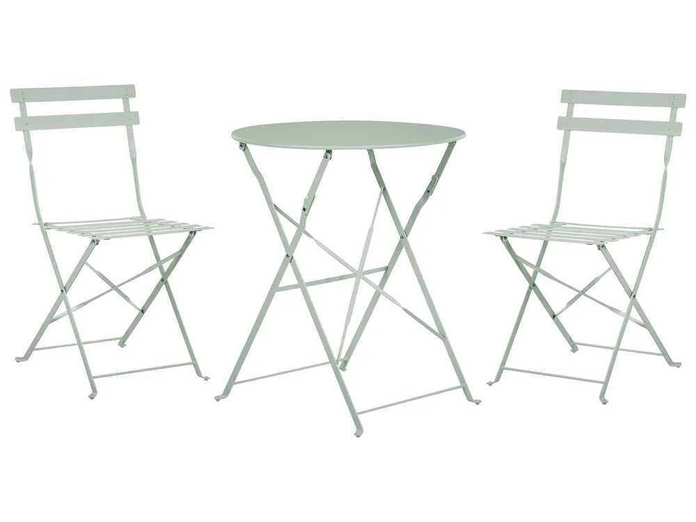 Bistro Set Folding FIORI Metal Grey - Garden & Balcony