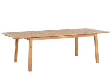 Extending Garden Dining Table CESANA 180/240 cm 100 cm Acacia Wood Light Brown - Garden & Balcony