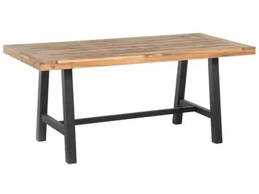 Mesa de jardín SCANIA 170 cm 80 cm Madera de acacia Negro - Jardín y balcón