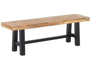 Garden Bench SCANIA 140 cm Acacia Wood Black - Garden & Balcony
