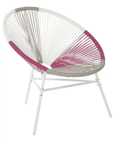 Silla de jardín ACAPULCO Ratán sintético Fucsia - Jardín y balcón