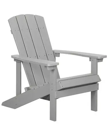 Silla de jardín ADIRONDACK Gris claro - Jardín y balcón