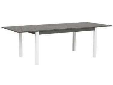Extending Garden Dining Table PANCOLE 168/248 cm 100 cm Metal Grey - Garden & Balcony
