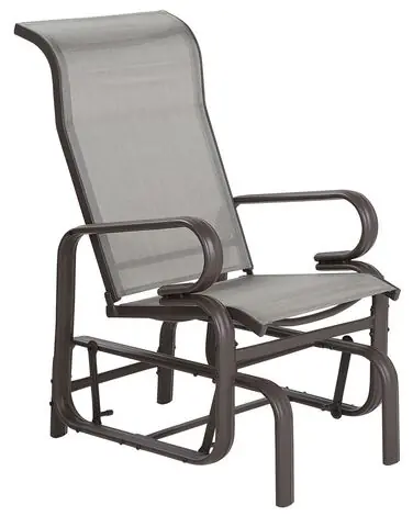 Garden Chair BORGIO Metal Brown/ Grey - Garden & Balcony