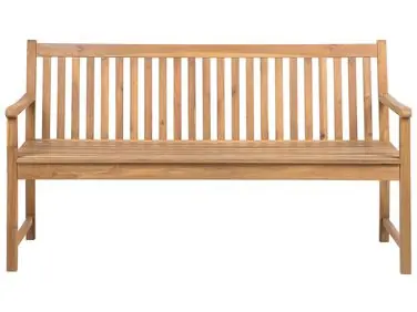 Banco de jardín VIVARA 160 cm Madera de acacia certificada Marrón claro - Jardín y balcón