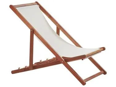 Folding Deck Chair ANZIO Acacia Wood Dark Brown - Garden & Balcony