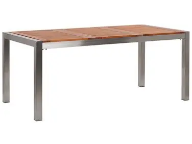 Mesa de jardín GROSSETO 180 cm 90 cm Madera de eucalipto Marrón - Jardín y balcón