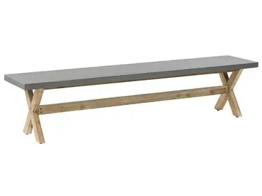 Garden Bench OLBIA 200 cm Concrete Grey - Garden & Balcony