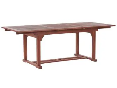 Extending Garden Dining Table TOSCANA 160/220 cm 90 cm Acacia Wood Dark Brown - Garden & Balcony