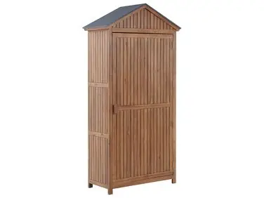Cobertizo de jardín SAVOCA Madera de acacia 200 cm 100 cm Marrón - Jardín y balcón