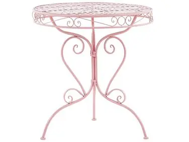 Bistro Table ALBINIA 70 cm 70 cm Metal Pink - Garden & Balcony