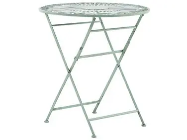 Bistro Table TRENTO 70 cm 70 cm Metal Light Green - Garden & Balcony