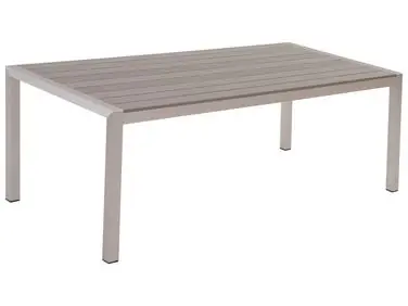 Mesa de jardín VERNIO 180 cm 90 cm Metal Gris - Jardín y balcón