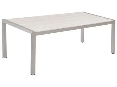 Mesa de jardín VERNIO 180 cm 90 cm Metal Blanco - Jardín y balcón
