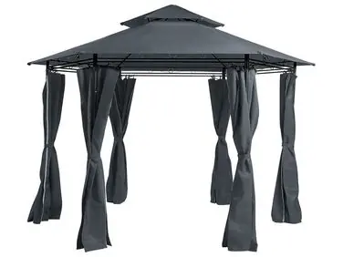 Cenador PORTEL Metal 350 cm 350 cm Grafito - Jardín y balcón